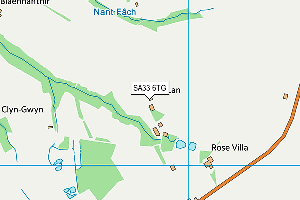 SA33 6TG map - OS VectorMap District (Ordnance Survey)