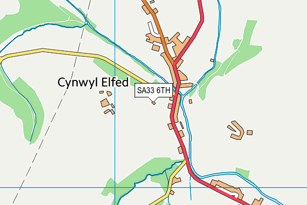 SA33 6TH map - OS VectorMap District (Ordnance Survey)