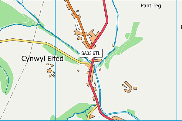 SA33 6TL map - OS VectorMap District (Ordnance Survey)