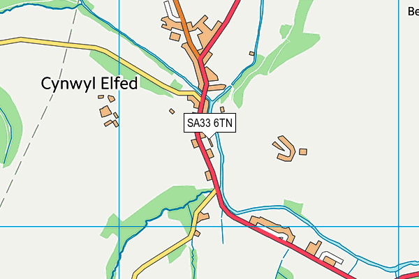 SA33 6TN map - OS VectorMap District (Ordnance Survey)