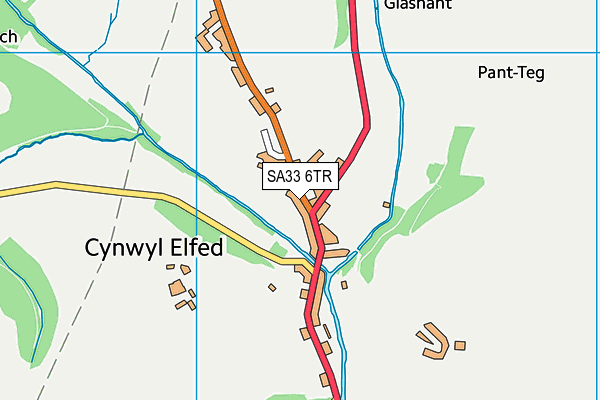 SA33 6TR map - OS VectorMap District (Ordnance Survey)