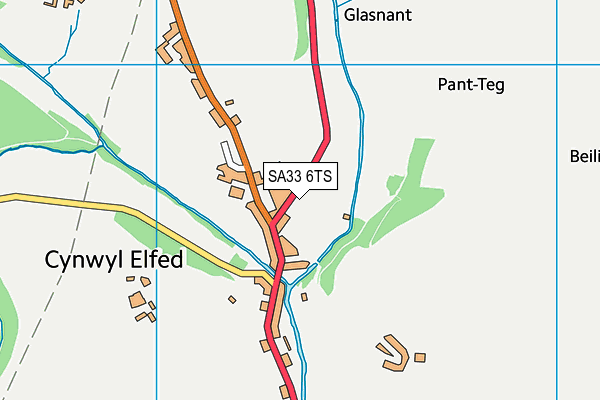 SA33 6TS map - OS VectorMap District (Ordnance Survey)