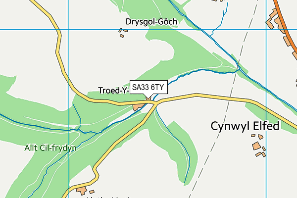 SA33 6TY map - OS VectorMap District (Ordnance Survey)