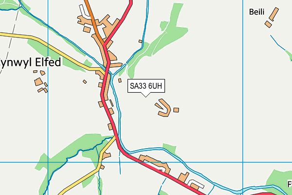 SA33 6UH map - OS VectorMap District (Ordnance Survey)