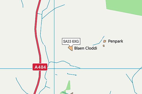 SA33 6XG map - OS VectorMap District (Ordnance Survey)