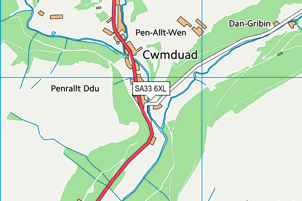 SA33 6XL map - OS VectorMap District (Ordnance Survey)