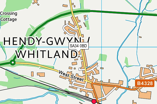 Dyffryn Taf School map (SA34 0BD) - OS VectorMap District (Ordnance Survey)