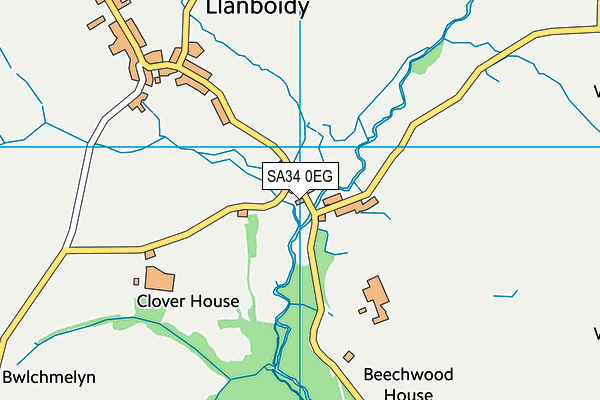 SA34 0EG map - OS VectorMap District (Ordnance Survey)