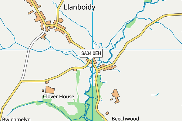 SA34 0EH map - OS VectorMap District (Ordnance Survey)