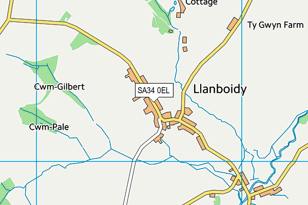 SA34 0EL map - OS VectorMap District (Ordnance Survey)