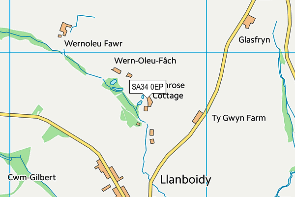 SA34 0EP map - OS VectorMap District (Ordnance Survey)