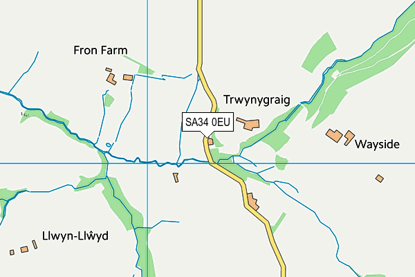 SA34 0EU map - OS VectorMap District (Ordnance Survey)