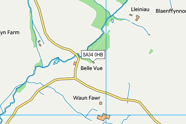 SA34 0HB map - OS VectorMap District (Ordnance Survey)