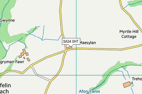 SA34 0HT map - OS VectorMap District (Ordnance Survey)