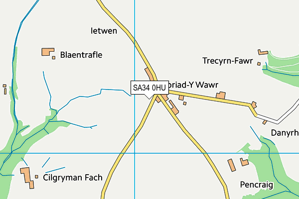 SA34 0HU map - OS VectorMap District (Ordnance Survey)