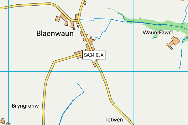 SA34 0JA map - OS VectorMap District (Ordnance Survey)