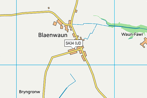 SA34 0JD map - OS VectorMap District (Ordnance Survey)