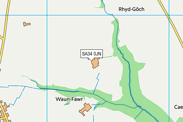 SA34 0JN map - OS VectorMap District (Ordnance Survey)