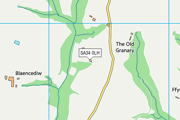 SA34 0LH map - OS VectorMap District (Ordnance Survey)