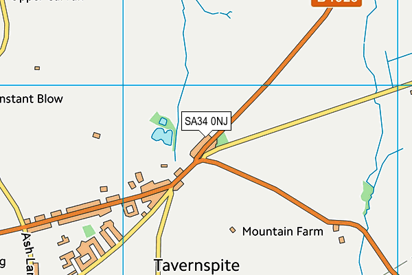 SA34 0NJ map - OS VectorMap District (Ordnance Survey)