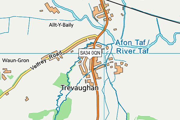 SA34 0QN map - OS VectorMap District (Ordnance Survey)