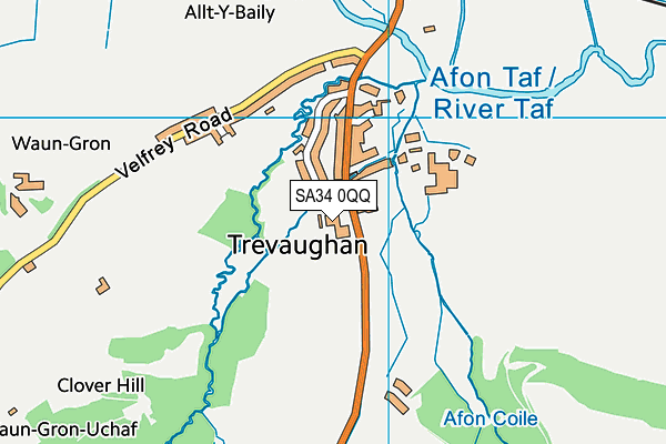 SA34 0QQ map - OS VectorMap District (Ordnance Survey)