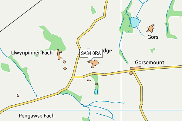 SA34 0RA map - OS VectorMap District (Ordnance Survey)