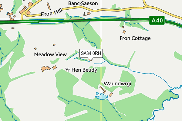 SA34 0RH map - OS VectorMap District (Ordnance Survey)
