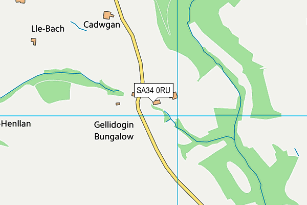 SA34 0RU map - OS VectorMap District (Ordnance Survey)