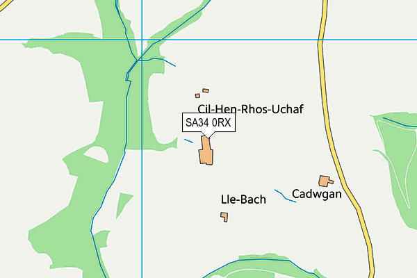 SA34 0RX map - OS VectorMap District (Ordnance Survey)