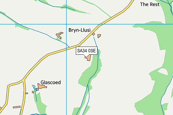 SA34 0SE map - OS VectorMap District (Ordnance Survey)