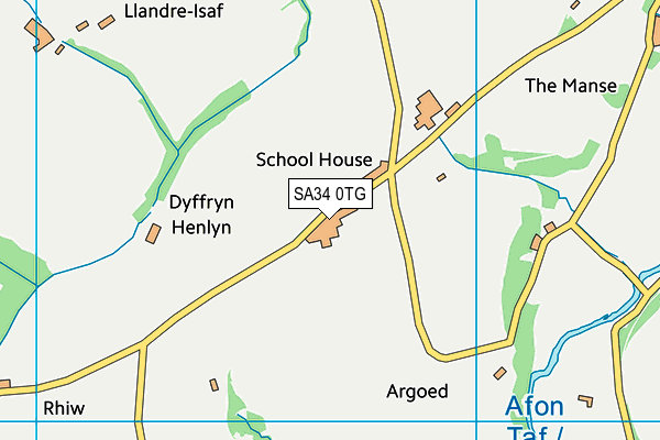 SA34 0TG map - OS VectorMap District (Ordnance Survey)