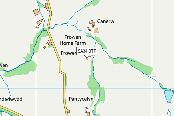 SA34 0TP map - OS VectorMap District (Ordnance Survey)