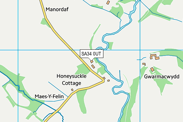 SA34 0UT map - OS VectorMap District (Ordnance Survey)