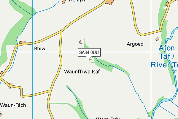 SA34 0UU map - OS VectorMap District (Ordnance Survey)