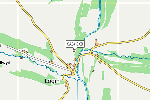 SA34 0XB map - OS VectorMap District (Ordnance Survey)