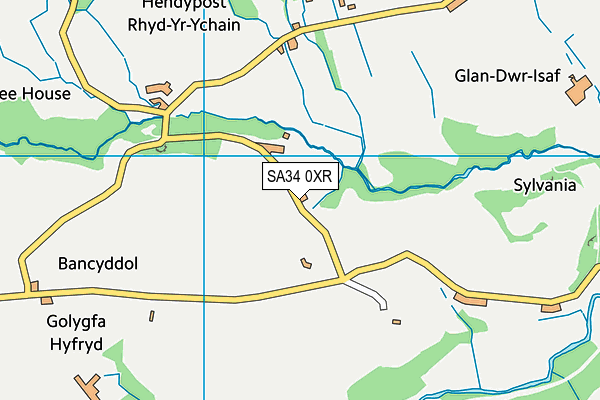 SA34 0XR map - OS VectorMap District (Ordnance Survey)