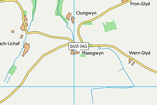 SA35 0AG map - OS VectorMap District (Ordnance Survey)