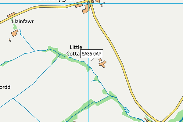 SA35 0AP map - OS VectorMap District (Ordnance Survey)