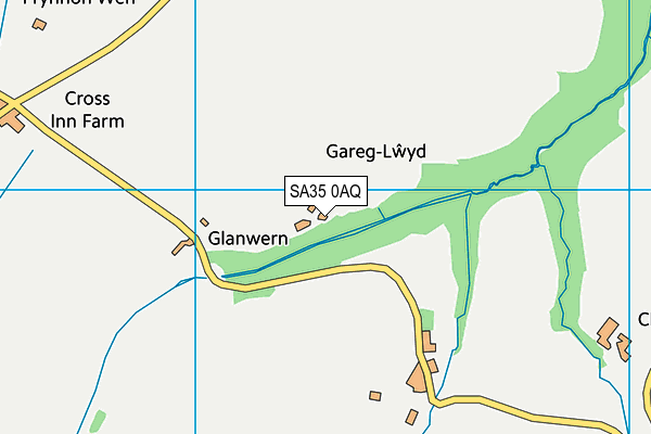 SA35 0AQ map - OS VectorMap District (Ordnance Survey)