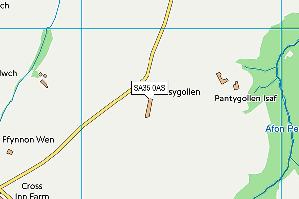 SA35 0AS map - OS VectorMap District (Ordnance Survey)