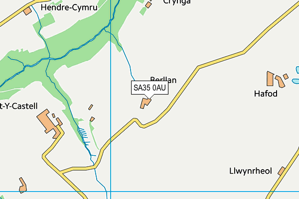 SA35 0AU map - OS VectorMap District (Ordnance Survey)