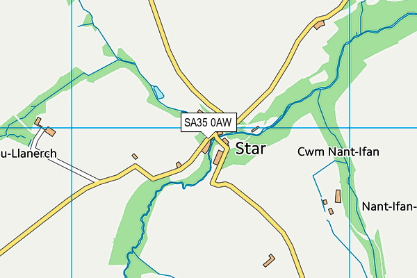 SA35 0AW map - OS VectorMap District (Ordnance Survey)