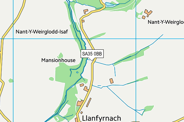 SA35 0BB map - OS VectorMap District (Ordnance Survey)