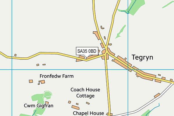 SA35 0BD map - OS VectorMap District (Ordnance Survey)