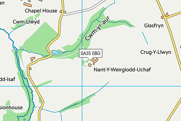 SA35 0BG map - OS VectorMap District (Ordnance Survey)