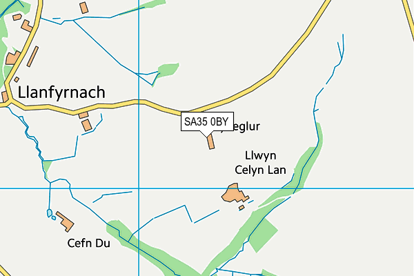 SA35 0BY map - OS VectorMap District (Ordnance Survey)