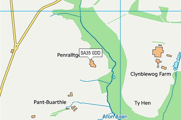 SA35 0DD map - OS VectorMap District (Ordnance Survey)