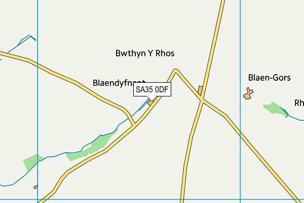 SA35 0DF map - OS VectorMap District (Ordnance Survey)