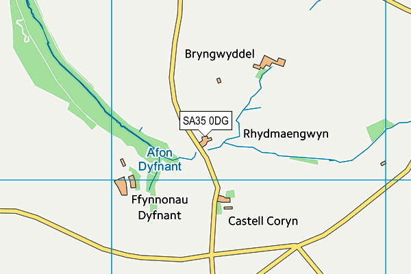 SA35 0DG map - OS VectorMap District (Ordnance Survey)